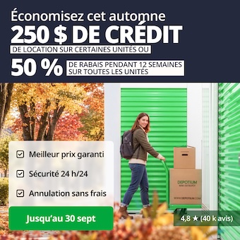 Depotium Mini Entrepôt - Montreal North Promotion