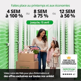 Depotium Mini Entrepôt - Montreal North Promotion